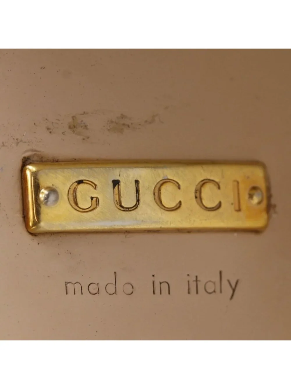 Gucci Sylvie Sherry Line Chain Leather Ivory Pumps Heel